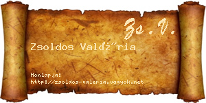 Zsoldos Valéria névjegykártya